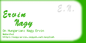 ervin nagy business card